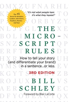 Hardcover The Micro-Script Rules: How to tell your story (and differentiate your brand) in a sentence...or less. Book