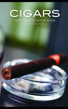 Paperback Cigars Note Monthly 2020 Planner 12 Month Calendar Book