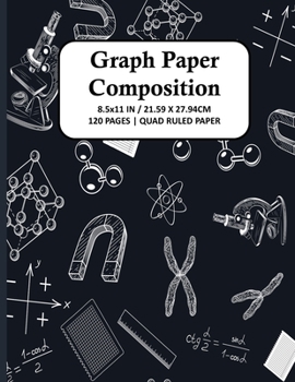 Paperback Graph Paper Composition Notebook: Quad Ruled 4x4 Grid Paper for Math & Science Students, School, College, Teachers - 4 Squares Per Inch, 120 Squared S Book