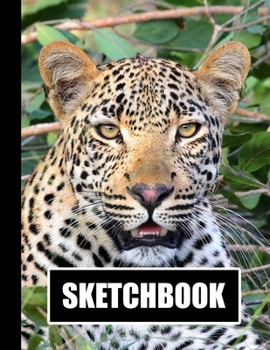 Sketchbook: Leopard Cover Design White Paper 120 Blank Unlined Pages 8.5 X 11 Matte Finished Soft Cover