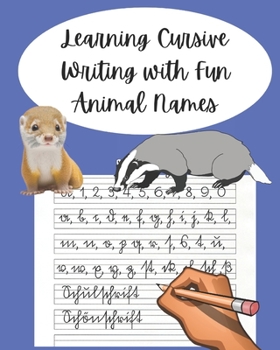 Paperback Learning Cursive Writing with Fun Animal Names Book