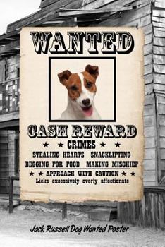 Paperback Jack Russell Dog Wanted Poster: Isometric Dot Drawing Paper Notebook Featuring 120 Pages 6x9 Book