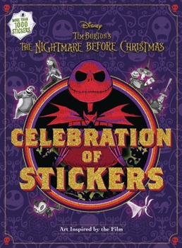 Hardcover Disney Tim Burton's the Nightmare Before Christmas Celebration of Stickers Book