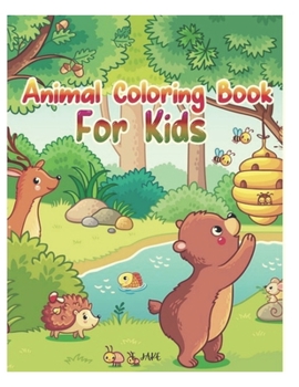Paperback animal coloring book for kids: 50 great animal coloring picture collections. Book