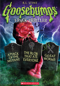 DVD Goosebumps: Attack Of Mutant / Blob That Ate Everyone / Go Eat Worms Book