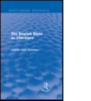 Hardcover The English Bible as Literature (Routledge Revivals) Book