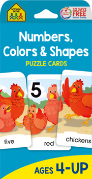 Cards School Zone Numbers, Colors & Shapes Puzzle Cards Book