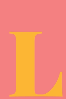 L | Sketchbook: Small Blank Journal for Creative Drawing, Sketching, and Doodling | Cute Personalized Initial Monogram Cover Design in Fun Colors