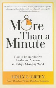 Paperback More Than a Minute: How to Be an Effective Leader and Manager in Today's Changing World Book