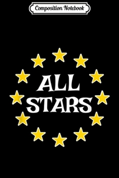 Composition Notebook: ALL-STARS Softball Soccer Basketball Baseball Rugby Team  Journal/Notebook Blank Lined Ruled 6x9 100 Pages