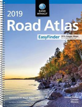 Spiral-bound Rand McNally 2019 Easyfinder Midsize Road Atlas Book