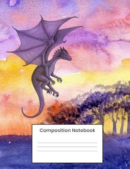 Paperback Composition Notebook: Cool Dragon Composition Notebook For Kids Boys Girls 100 Wide Ruled Lined Pages For Writing Book