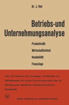 Paperback Betriebs- Und Unternehmungsanalyse [German] Book