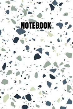 Notebook: Terrazzo Notebook with Elegant Gold Lettering | Marble & Gold 6x9 College Ruled 100 Page Journal Notebook Diary or Composition Book. Version 7