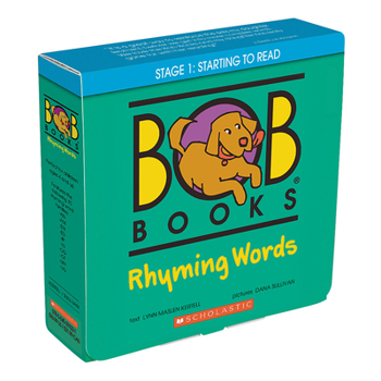 Paperback Bob Books - Rhyming Words Box Set Phonics, Ages 4 and Up, Kindergarten, Flashcards (Stage 1: Starting to Read) [With 40 Rhyming Word Puzzle Cards] Book