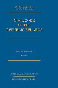 Hardcover Civil Code Of The Republic Belarus Book