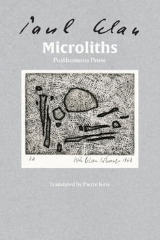 Paperback Microliths They Are, Little Stones: Posthumous Prose Book
