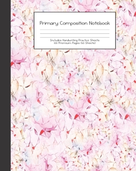 Primary Composition Notebook: Unicorn Old School 80s 90s Style |Grades K-2 | Handwriting Practice Paper|Primary Ruled With Dotted Midline | 100 Pgs 50 ... Girls | Elementary | Teacher | School | Gift
