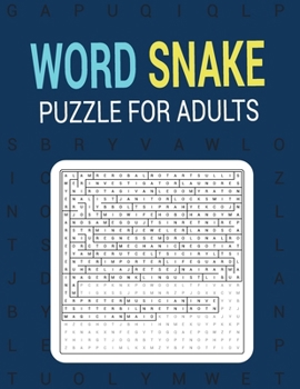 Paperback Word Snake Puzzle for Adults. Book