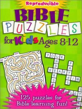 Paperback Bible Puzzles for Kids Ages 8-12: Reproducible Book