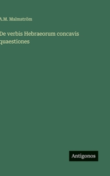 Hardcover De verbis Hebraeorum concavis quaestiones [Swedish] Book