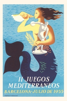 Paperback Vintage Journal 1955 Mediterranean Games Poster Book