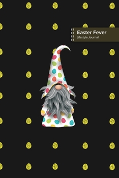 Paperback Easter Fever Lifestyle Journal, Blank Write-in Notebook, Dotted Lines, Wide Ruled, Size (A5) 6 x 9 In (Black II) Book