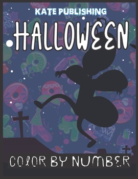 Paperback Halloween Color By Number: Halloween Spooky Activity Book