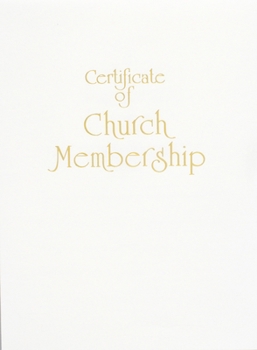 Misc. Contemporary Steel-Engraved Church Membership Certificate (Pkg of 3) [With Envelope] Book