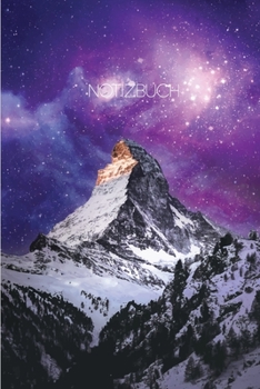 Notizbuch: Blanko  Journal A5 Liniert Galaxy Weltall Berge (German Edition)