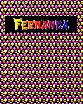 Paperback 120 Page Handwriting Practice Book with Colorful Alien Cover Fernanda: Primary Grades Handwriting Book
