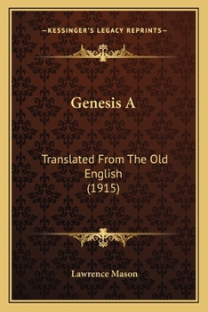 Paperback Genesis A: Translated From The Old English (1915) Book