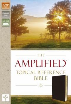 Bonded Leather Amplified Topical Reference Bible, Bonded Leather, Black Book