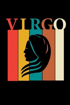 Paperback Virgo: Vintage Retro Virgo Zodiac Birthday College Ruled Journal Notebook Book