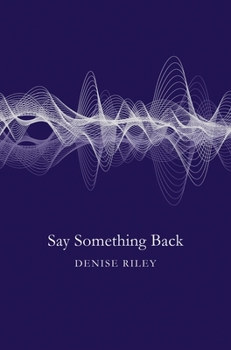 Paperback Say Something Back Book