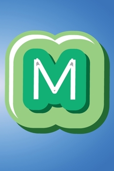 Paperback confetti monogaram notebook letter M: Letter M Initial Monogram Notebook Pretty Confetti Glitter Monogrammed Blank Lined Note Book Writing Pad ... Siz Book