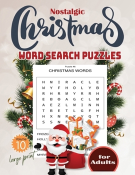 Paperback Nostalgic christmas word search puzzles large print for Adults Volume10: 254 large print christmas word search puzzles book Find 2000 different words [Large Print] Book