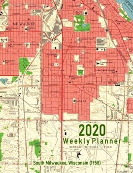 Paperback 2020 Weekly Planner: South Milwaukee, Wisconsin (1958): Vintage Topo Map Cover Book