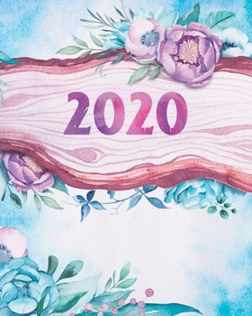 2020 Planner: Daily & Weekly 8x10 Organizer with Calendar Views and Inspirational Quotes | 2-Page Weekly Spreads | Blue Boho Floral Design