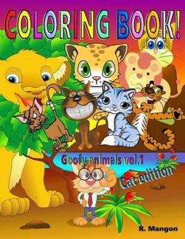 Paperback Coloring book: Animals vol.1 Cat edition Book