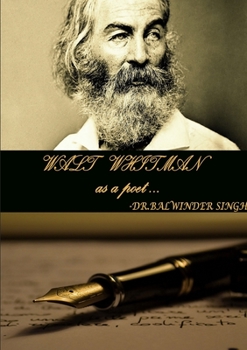 Paperback Walt whitman As Poet Book