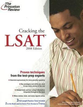 Paperback Cracking the LSAT, 2008 Edition (Graduate School Test Preparation) Book