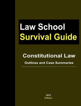 Paperback Constitutional Law: Outlines and Case Summaries Book