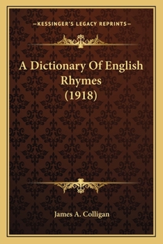 Paperback A Dictionary Of English Rhymes (1918) Book