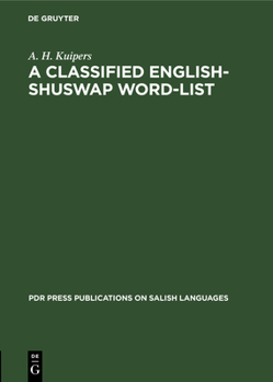 Hardcover A Classified English-Shuswap Word-List Book