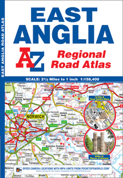 Paperback East Anglia A-Z Road Atlas Book