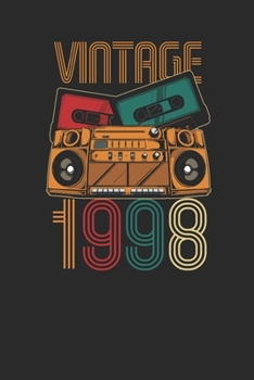 Vintage 1998: Graph Paper Journal (6" X 9" - 120 Pages/ 5 Squares per inch) for Birthday Gift Idea for Women And Men