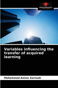 Paperback Variables influencing the transfer of acquired learning Book