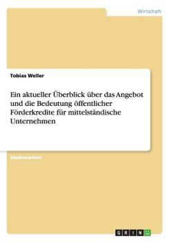 Paperback Ein aktueller ?berblick ?ber das Angebot und die Bedeutung ?ffentlicher F?rderkredite f?r mittelst?ndische Unternehmen [German] Book