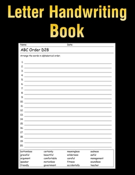 Paperback Letter Handwriting Book: 100 Letter Handwriting Worksheet Activity book